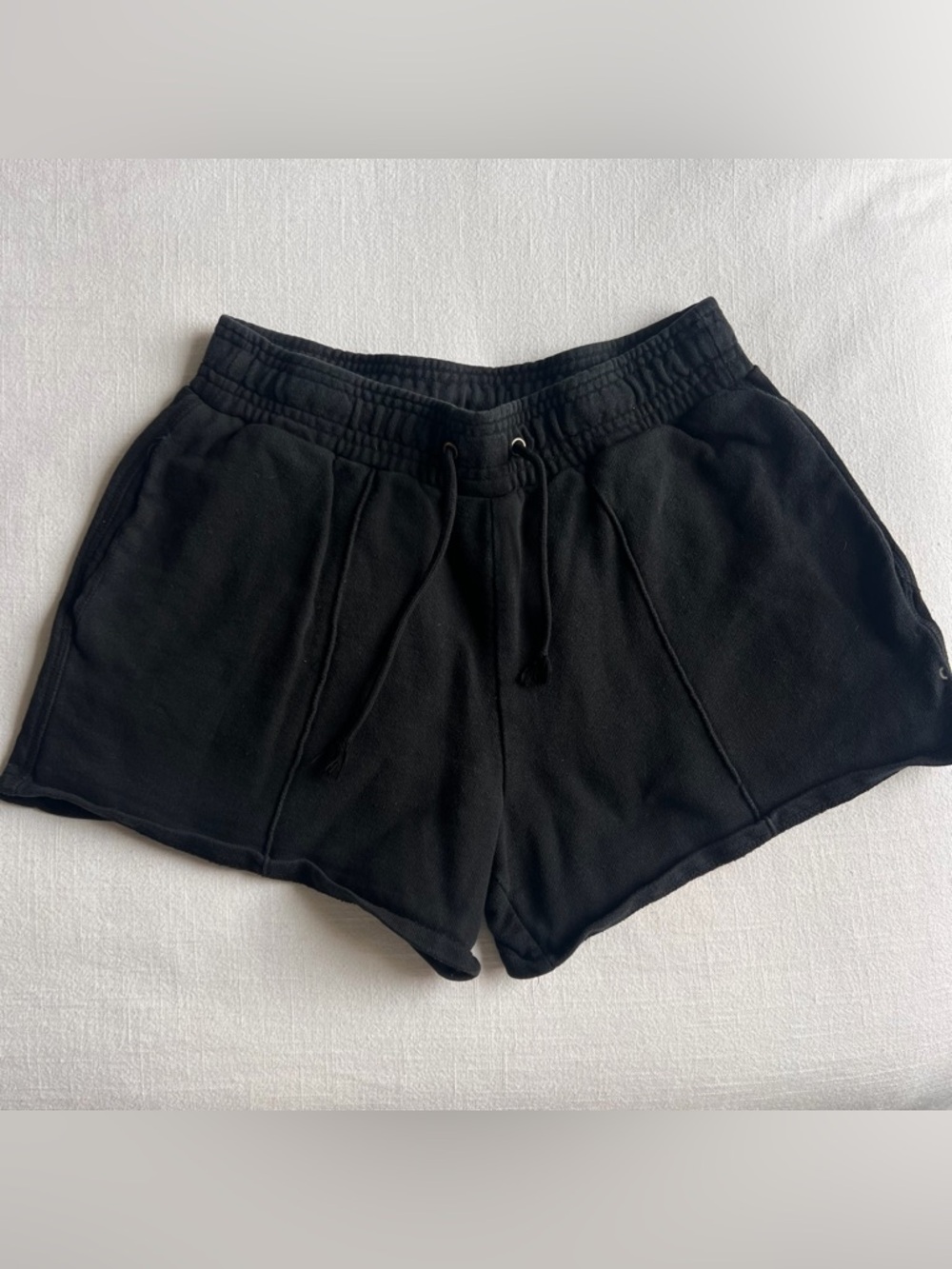 James Perse Y/osemite Black Cotton Women's Drawstring Lounge Shorts